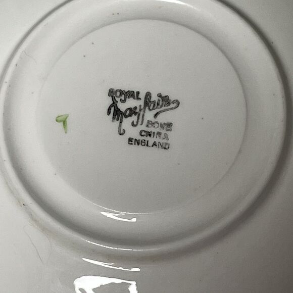 Royal Standard Mayfair Footed Teacup & Saucer Floral Bone China - Picture 11 of 13